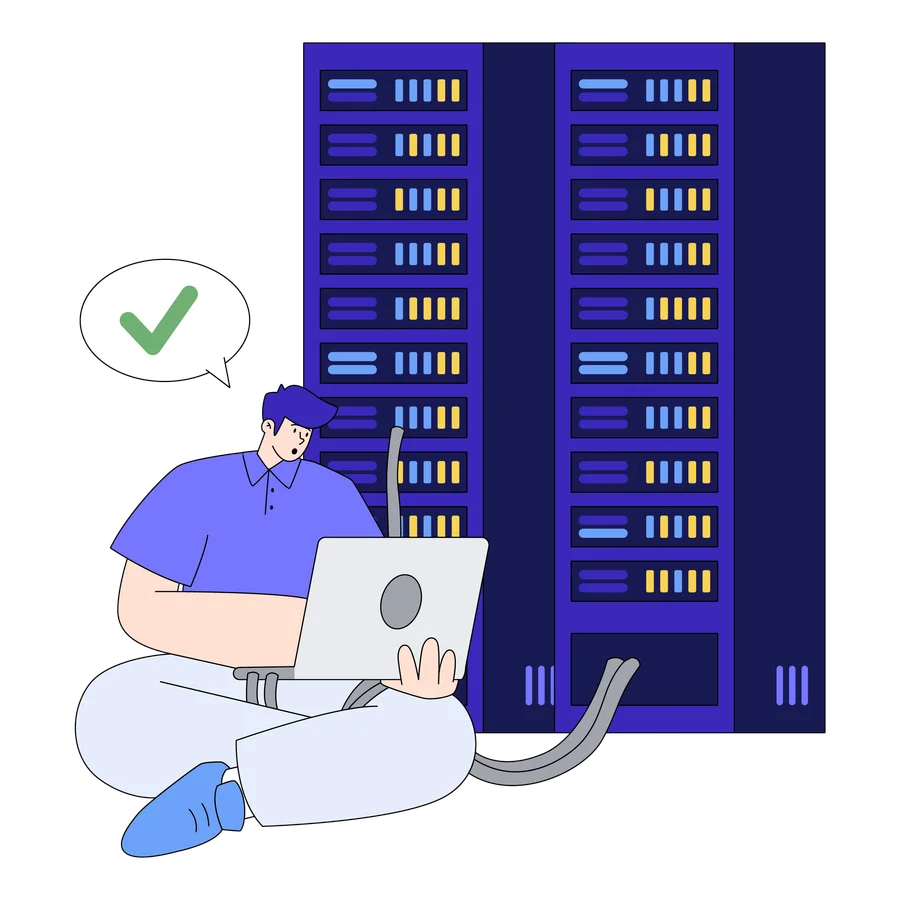 Engineer validating a server cluster and network service path