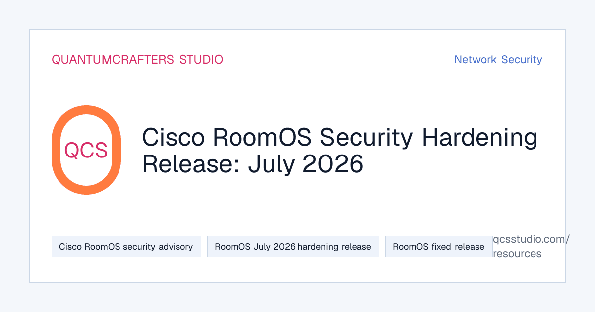 Network security shield representing Cisco RoomOS endpoint hardening and upgrade validation