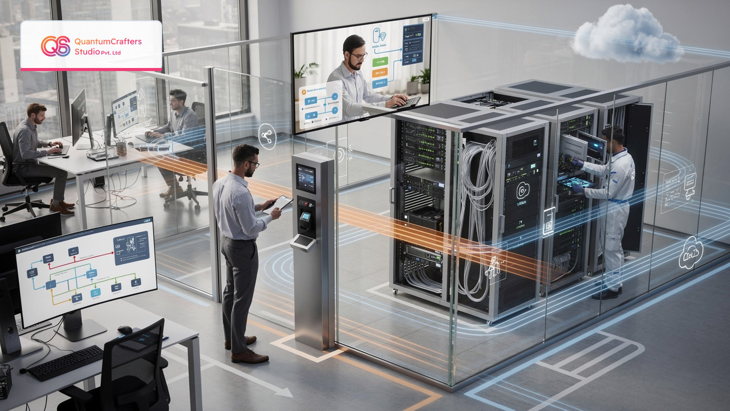 Digital representation of Zero Trust security architecture protecting AI agents and DevSecOps pipelines in a hybrid cloud environment.